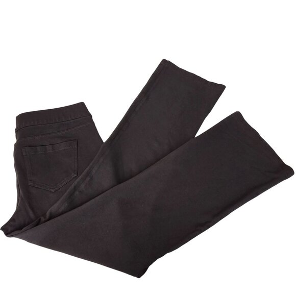 Womens Office Work Business Casual Basic Straight Leg Dark Brown Jeggings 10 - Picture 2 of 14